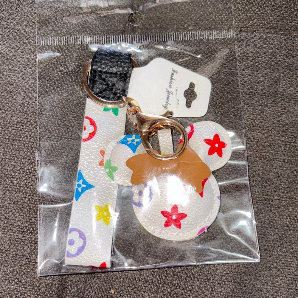 Colorful Mickey Mouse Flower Keychain